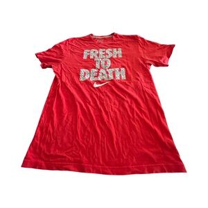 Nike Red 'Fresh to Death' Men's Tee